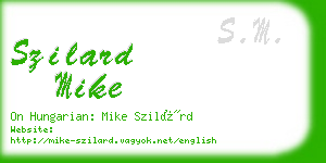 szilard mike business card